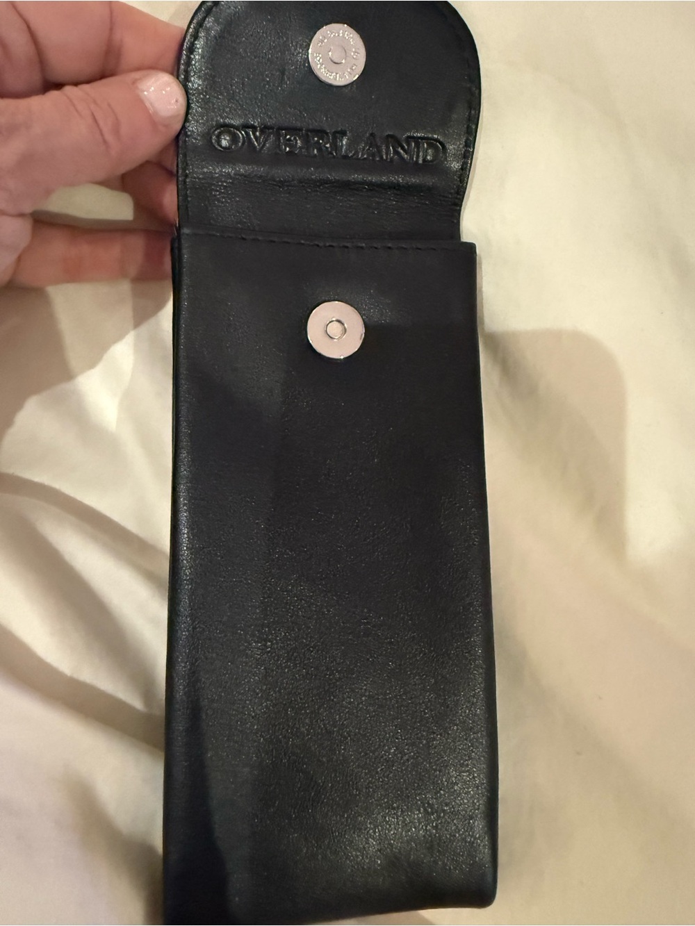 Title: Overland Leather Double Eyeglass Case – Genuine Leather - Picture 3 of 4